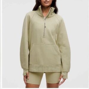 Scuba Oversized Funnel-Neck Half Zip Sz M